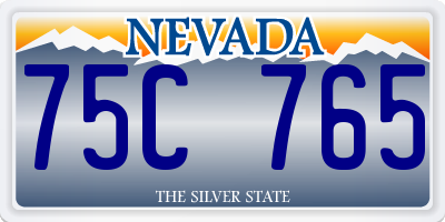 NV license plate 75C765