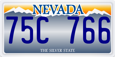 NV license plate 75C766