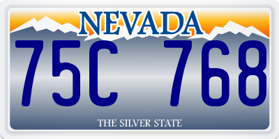 NV license plate 75C768