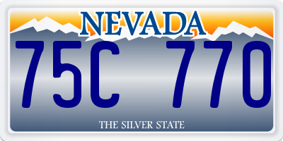 NV license plate 75C770