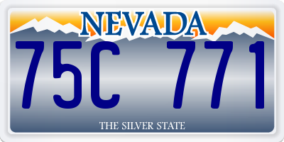 NV license plate 75C771