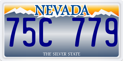 NV license plate 75C779