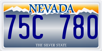 NV license plate 75C780