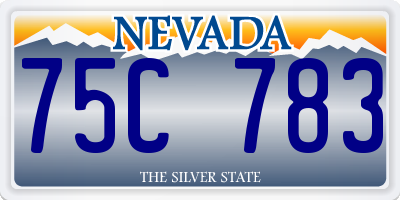 NV license plate 75C783