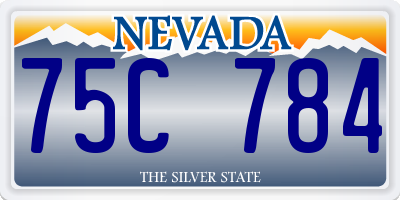 NV license plate 75C784