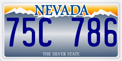 NV license plate 75C786