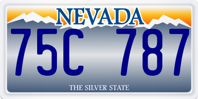 NV license plate 75C787