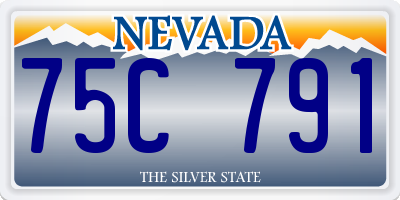 NV license plate 75C791