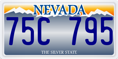 NV license plate 75C795