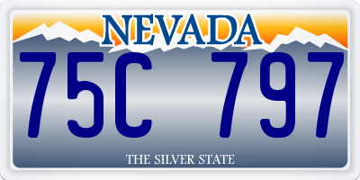 NV license plate 75C797