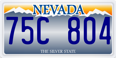 NV license plate 75C804