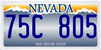 NV license plate 75C805