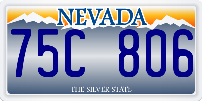 NV license plate 75C806