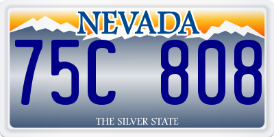 NV license plate 75C808