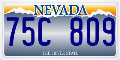 NV license plate 75C809