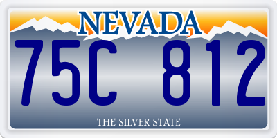 NV license plate 75C812