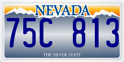 NV license plate 75C813