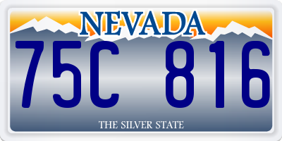 NV license plate 75C816