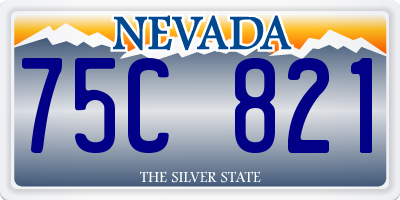 NV license plate 75C821