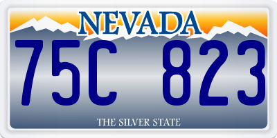 NV license plate 75C823