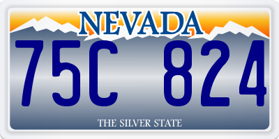 NV license plate 75C824