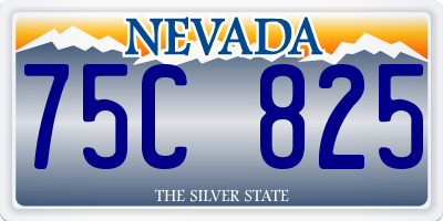 NV license plate 75C825