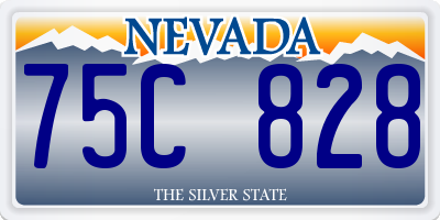 NV license plate 75C828