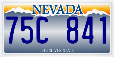 NV license plate 75C841