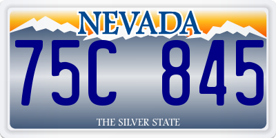 NV license plate 75C845