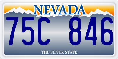 NV license plate 75C846