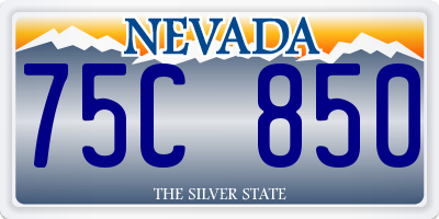 NV license plate 75C850