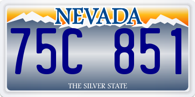 NV license plate 75C851