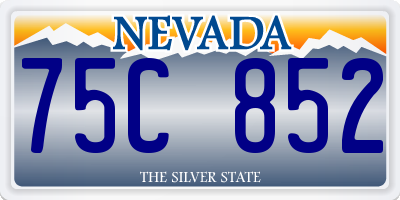 NV license plate 75C852