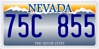 NV license plate 75C855