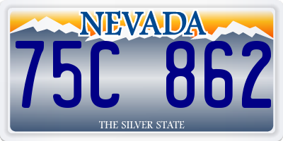 NV license plate 75C862