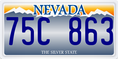 NV license plate 75C863