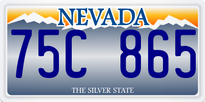 NV license plate 75C865