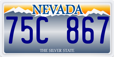 NV license plate 75C867