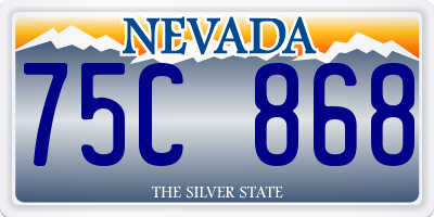 NV license plate 75C868