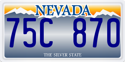 NV license plate 75C870