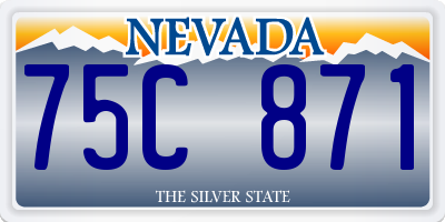NV license plate 75C871