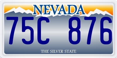 NV license plate 75C876