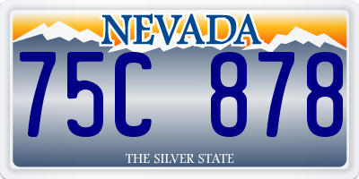 NV license plate 75C878