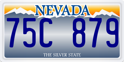 NV license plate 75C879