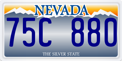 NV license plate 75C880