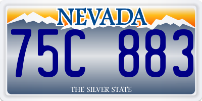 NV license plate 75C883