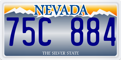 NV license plate 75C884