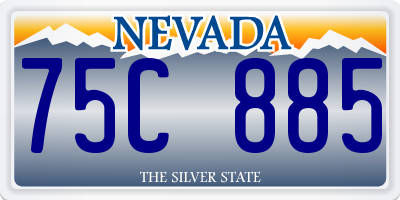 NV license plate 75C885