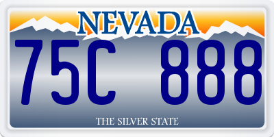 NV license plate 75C888