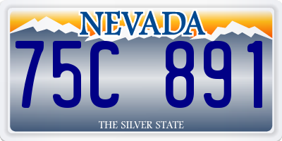 NV license plate 75C891